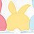 Bunny Bum Pillow White 10" X 20" Easter Soft Woven Applique Throw Pillow With Filling For Couch Sofa Bed Chair Cotton