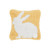 Yellow Bunny Petite Pillow Yellow 8" X 8" Easter Soft Woven Petite Pillow With Filling For Couch Sofa Bed Chair Cotton