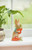 Easter Bunny With Carrots Figure Figurine Spring Rabbit Figure Figurine for Tabletop Window Shelf Table Home Decor Decoration