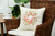 Zinnia Spring Wreath Ribbon Art Pillow