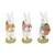 White Chocolate Bunny Figure Set of 3