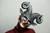 Demonic Horned Devil Metallic Finish Half Face Costume Mask
