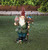 15" Green and Red Solar Bluebird Gnome Welcome Outdoor Garden Statue