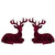 Sitting Reindeer Christmas Figures - 7" - Burgundy - Set of 2