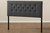 Baxton Studio Windsor Dark Grey Fabric Queen Size Headboard
