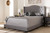 Baxton Studio Alesha Grey Fabric Upholstered King Size Bed