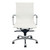Moe's Home Studio Low Back White Vegan Leather Swivel Office Chair ZM-1002-18