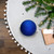 Lavish Blue Matte Shatterproof Christmas Ball Ornament 4" (100mm)