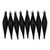 Set of 8 Jet Black Shatterproof 4-Finish Christmas Finial Drop Ornaments 6"
