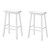 Monarch Traditional Set Of 2 Bar Stool In White Finish I 1534