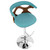 Lumisource Gardenia Bar Stool In Walnut And Teal Finish BS-GARD WL+TL
