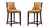 Manhattan Comfort Fifth Ave Set Of 2 Counter Stool In Camel Finish 2-CS012-CL