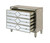 Coast To Coast Glam Three Drawer Chest With Burnished Ivory Finish 55630