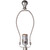 31.25" White and Clear Gilded Composition Body Table Lamp