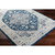 6'7" x 9' Oriental Design Blue Rectangular Machine Woven Area Rug