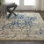 Nourison Fusion Rectangle 5'3" X 7'3" Area Rugs In Cream And Blue 099446317193