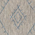 7'10" x 10'3" Bohemian Diamond Patterned Gray and Blue Rectangular Machine Woven Area Rug