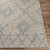 7'10" x 10'3" Bohemian Diamond Patterned Gray and Blue Rectangular Machine Woven Area Rug