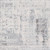 9'3" x 12'3" Faded Gray and White Rectangular Polyester Area Throw Rug