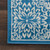 Nourison Jubilant Blue 7' Runner Area Rug 099446478153