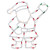 Lighted Waving Santa Christmas Window Silhouette - 13" - Multicolor Lights