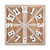 32" Brown and White Unique Square Wooden Hanging Door Clock