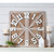 32" Brown and White Unique Square Wooden Hanging Door Clock