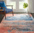Nourison Rayon 8' X 11' Rectangle Area Rugs In Blue And Brick 099446177575