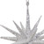 6" White Glittered Starburst Christmas Ornament