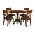 East West Furniture Dublin Wood 5-Piece Dining Set With Espresso DLLY5-ESP-LC