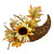12" Fall Harvest Sunflower and Pumpkin Cornucopia Decoration