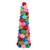 23.75" Multi-Color Bohemian Wool Pom Pom Christmas Cone Tree