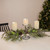 Triple Candle Holder with Frosted Foliage and Pine Cones Christmas Decoration - 26"