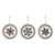 Snowflake Silhouettes Decor Decoration Ornaments, Set of 3