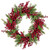 Artificial Frosted Red Berry and Pine Christmas Wreath, 28-Inch, Unlit