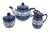 Blue Rose Polish Pottery Savannah 3 Piece Tea Set