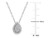 1/10 Carat (ctw) Diamond Teardrop Cluster Pendant Necklace in Sterling Silver with Chain
