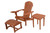 W Unlimited Earth Adirondack 3 Piece Chair Set With Walnut SW2101WN-CHOTET