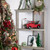 8" Merry Christmas Metal Wall Sign with Green Check Ribbon