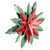 16.25" Large Red and Green Metal Poinsettia Christmas Wall Hanging
