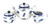 Blue Rose Polish Pottery Zoe Three Piece Tea Set