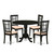 East West Furniture Dublin Wood 5-Piece Dining Set With Black DLNI5-BLK-C