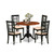 East West Furniture Dublin Wood 5-Piece Dining Set With Black DLNI5-BCH-C