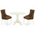 East West Furniture Dublin Wood 3-Piece Parson Dining Set DLFR3-WHI-18