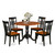 East West Furniture Dublin Wood 5-Piece Dining Set With Black DLLG5-BCH-W