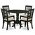East West Furniture Dublin Wood 5-Piece Dining Set In Black Finish DLDA5-BLK-C