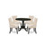 East West Furniture Dublin Wood 5-Piece Parson Dining Set DLFR5-BLK-02