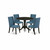 East West Furniture Dublin Wood 5-Piece Parson Dining Set DLFL5-BLK-21