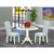 East West Furniture Dublin Wood 3-Piece Parson Dining Set DLCE3-WHI-15