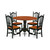 East West Furniture Dublin Wood 5-Piece Dining Set With Black DLDO5-BCH-W